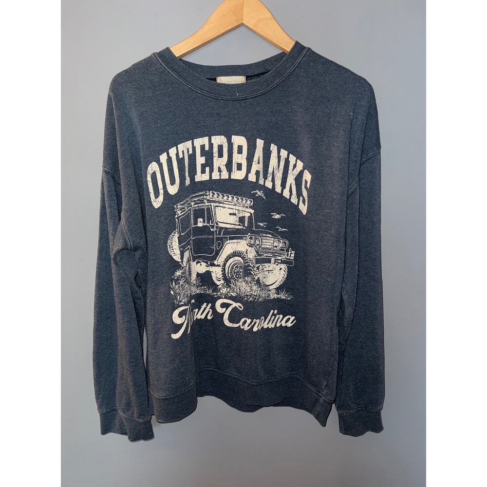 Altar'd State Outer Banks North Carolina Navy Graphic Sweatshirt‎ XS